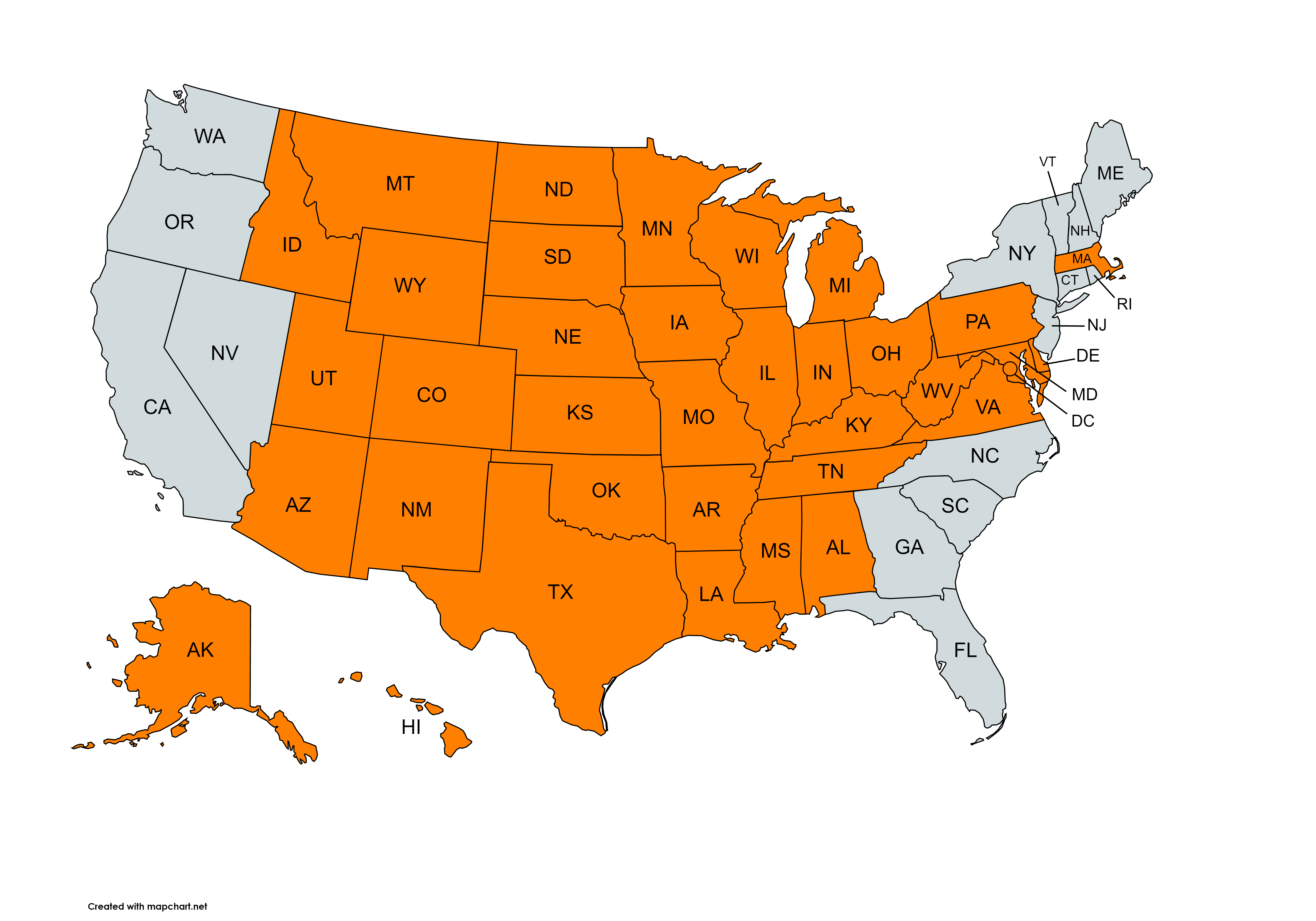 Service-Map of KLAUS Multiparking America